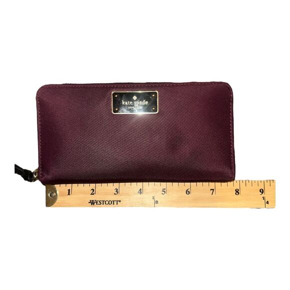Kate Spade Deep Plum Wilson Road Neda Zip Around Wallet - Picture 8 of 8